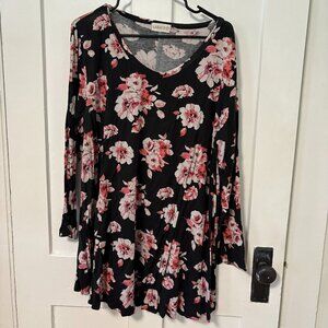Floral Long sleeve tunic top